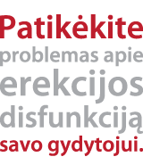 Pasitikėjimas problemas su savo gydytoju apie erekcijos disfunkcija